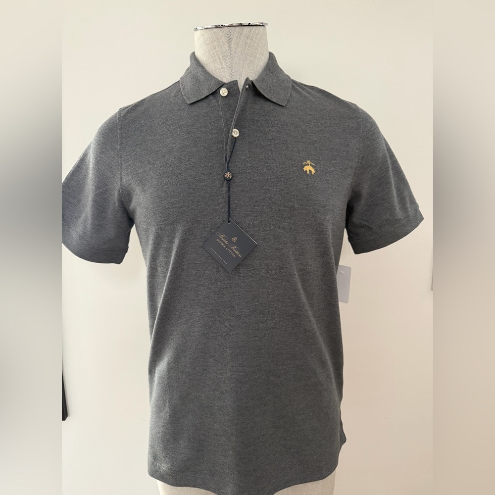 Brooks Brothers Charcoal Slim Fit Polo Shirt